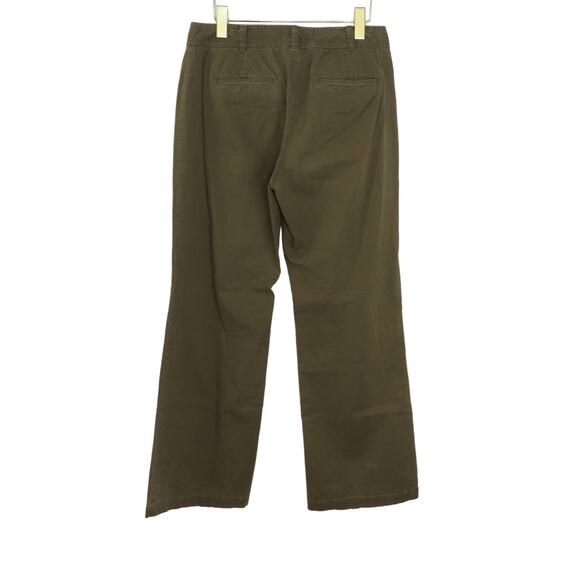 90s Vintage Talbots Straight Leg Pants Curvy Brown Green Trousers Size 6 30" - Picture 3 of 5